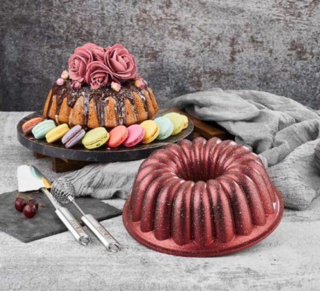 Polo Chef Baking Pan Cake Pan - 25 cm - Bordeaux Red