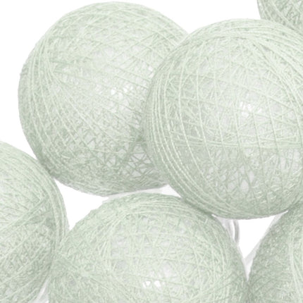 Atmosphera Lichtslinger - 10 verlichte balletjes/bollen - lichtgroen - 165 cm - batterijen