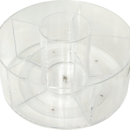 5Five Rotierender Organizer - Make-up-Organizer - Ø23xH13cm - Transparent