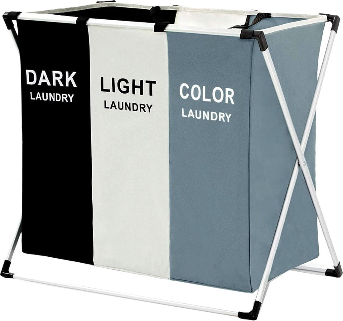 Freestanding Laundry Hamper with 3 Compartments – 135L Organizer