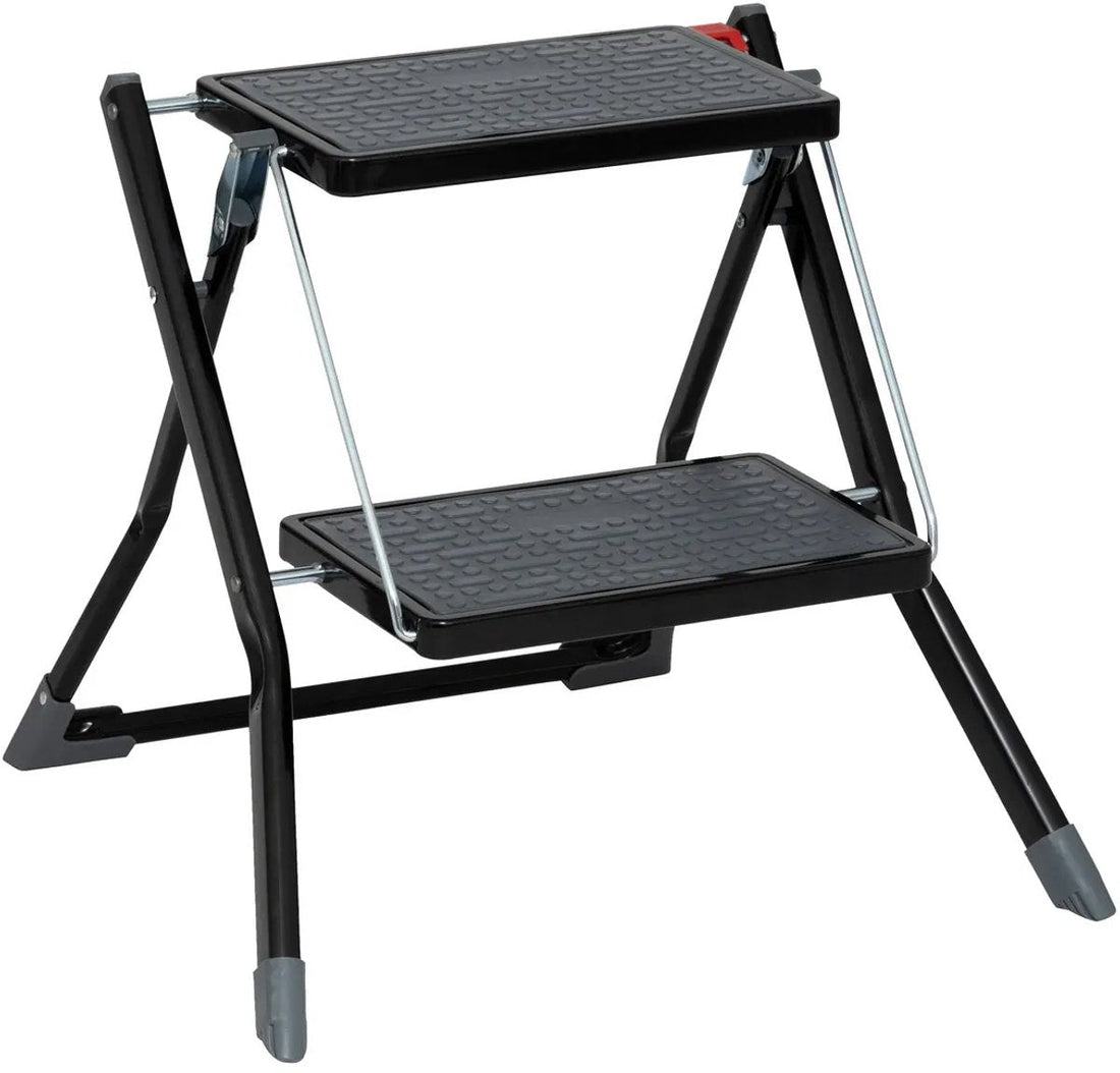 5Five Household Stepladder - foldable - with 2 steps - metal - 50 cm - step stool