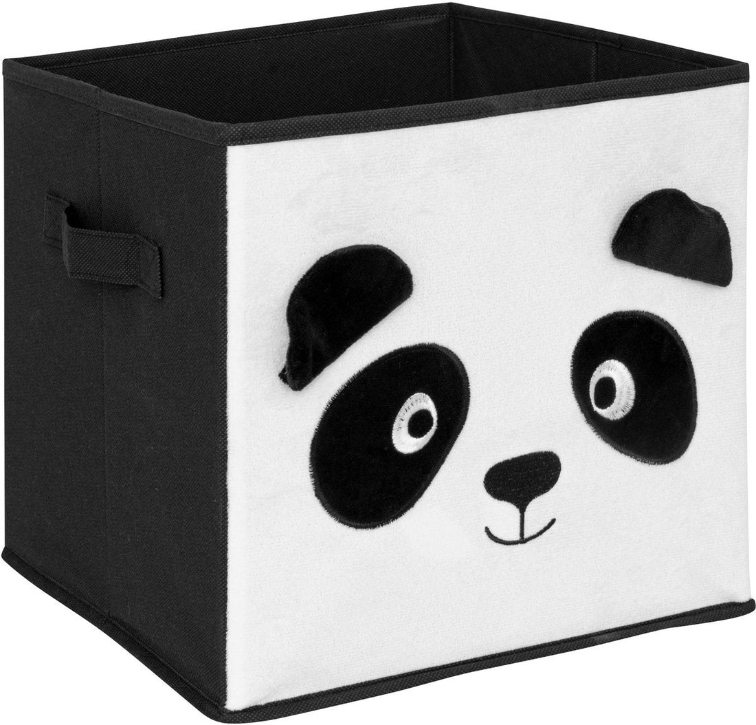Atmosphera Kids Panda storage box - 29 x 29 x 29 cm - Foldable - White / Black