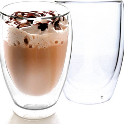 THERMISCHE GLAZEN 350ML VOOR LATTE KOFFIE SET 2 STUKS * 2 stuks 350 ml(xxl) grote thee/koffe/ Latte Macchiato Glazen