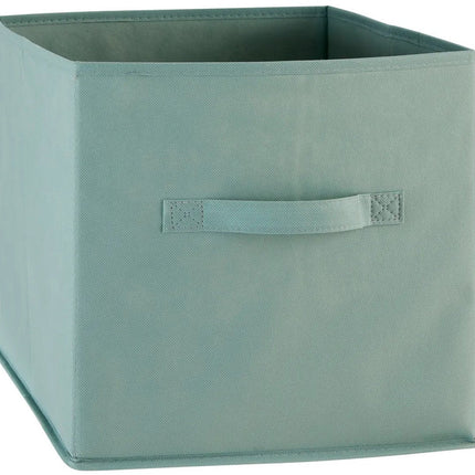 5Five Aufbewahrungskorb/Schrankkorb Square Box – Karton/Kunststoff – 29 Liter – Seegrün – 31 x 31 x 31 cm – Regalboxen