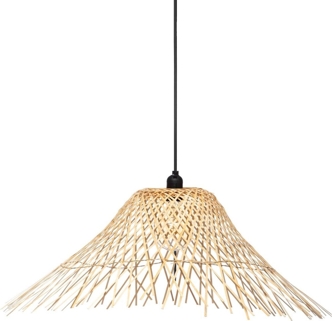 Atmosphera Moxa hanglamp van bamboe – naturel, Ø 76 cm, E27-fitting