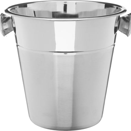 Champagnekoeler/ijsemmer zilver 3 liter - 24 x 21 cm - IJsemmers/champagnekoelers van RVS