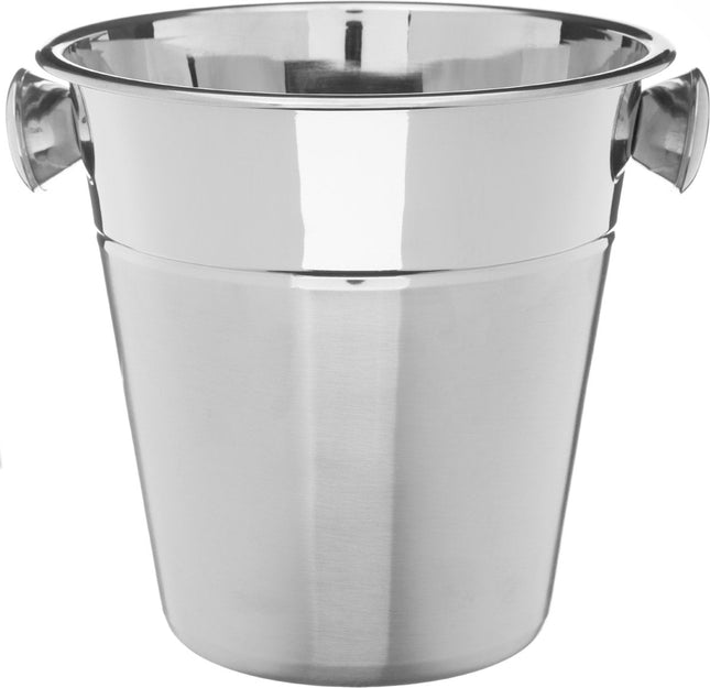 Sektkühler/Eiseimer silber 3 Liter - 24 x 21 cm - Eiseimer/Sektkühler aus Edelstahl