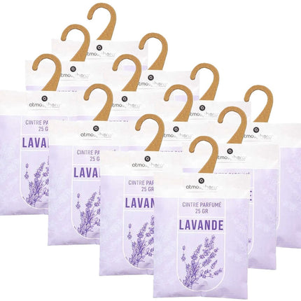 Atmosphera Geurzakjes Lavendel - 12x - met ophanghaak - geurkaartjes/luchtverfrisser