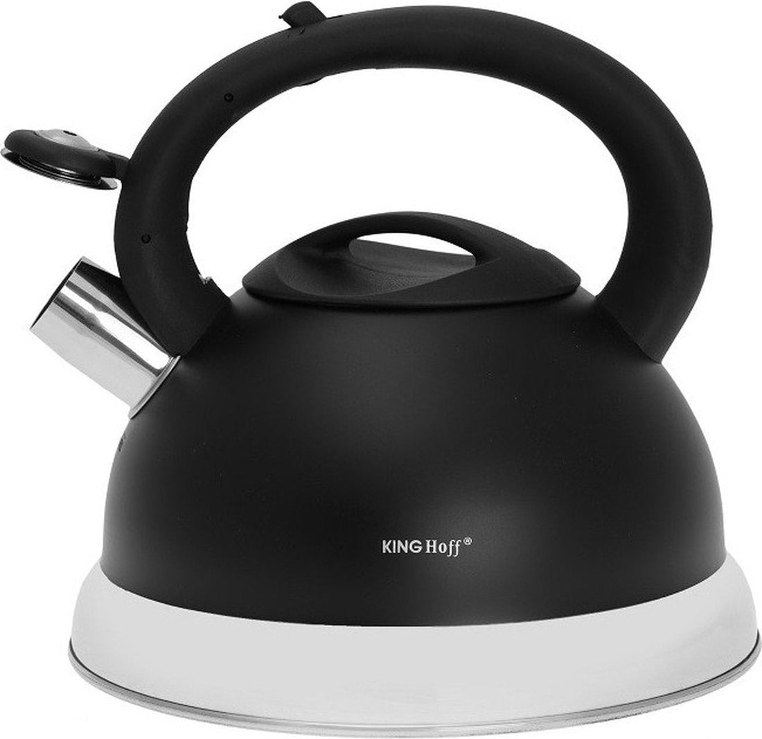 Kinghoff 1225 - Whistling kettle - black - 3 liters