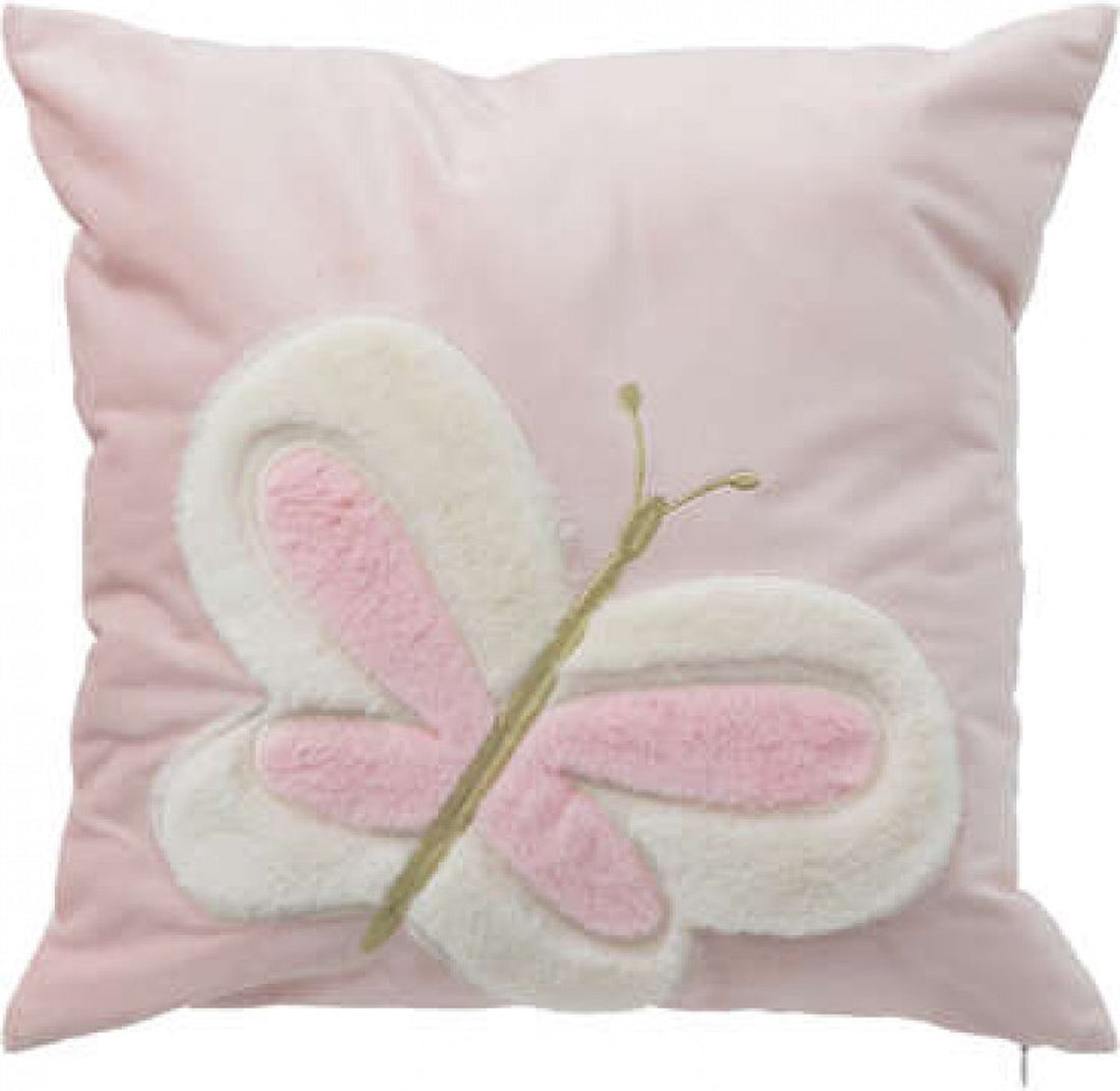 Butterfly cushion pink. 40 x 40 cm