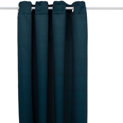 Atmosphera Verduisteringsgordijn 135x240cm - Gordijnen kant en klaar met haakjes ringen - Egeïsch Blauw