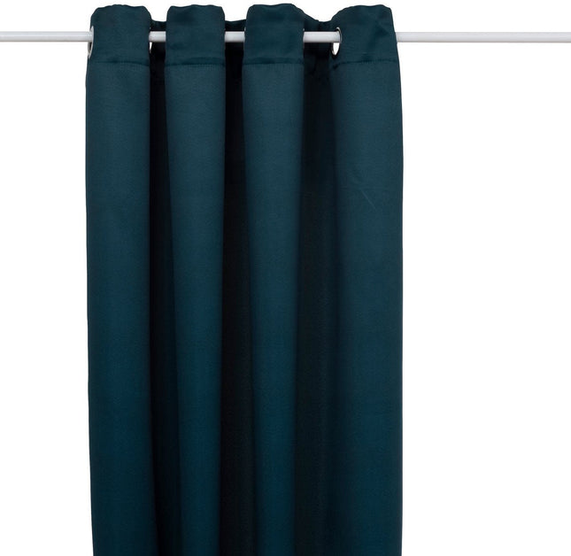 Atmosphera Verduisteringsgordijn 135x240cm - Gordijnen kant en klaar met haakjes ringen - Egeïsch Blauw