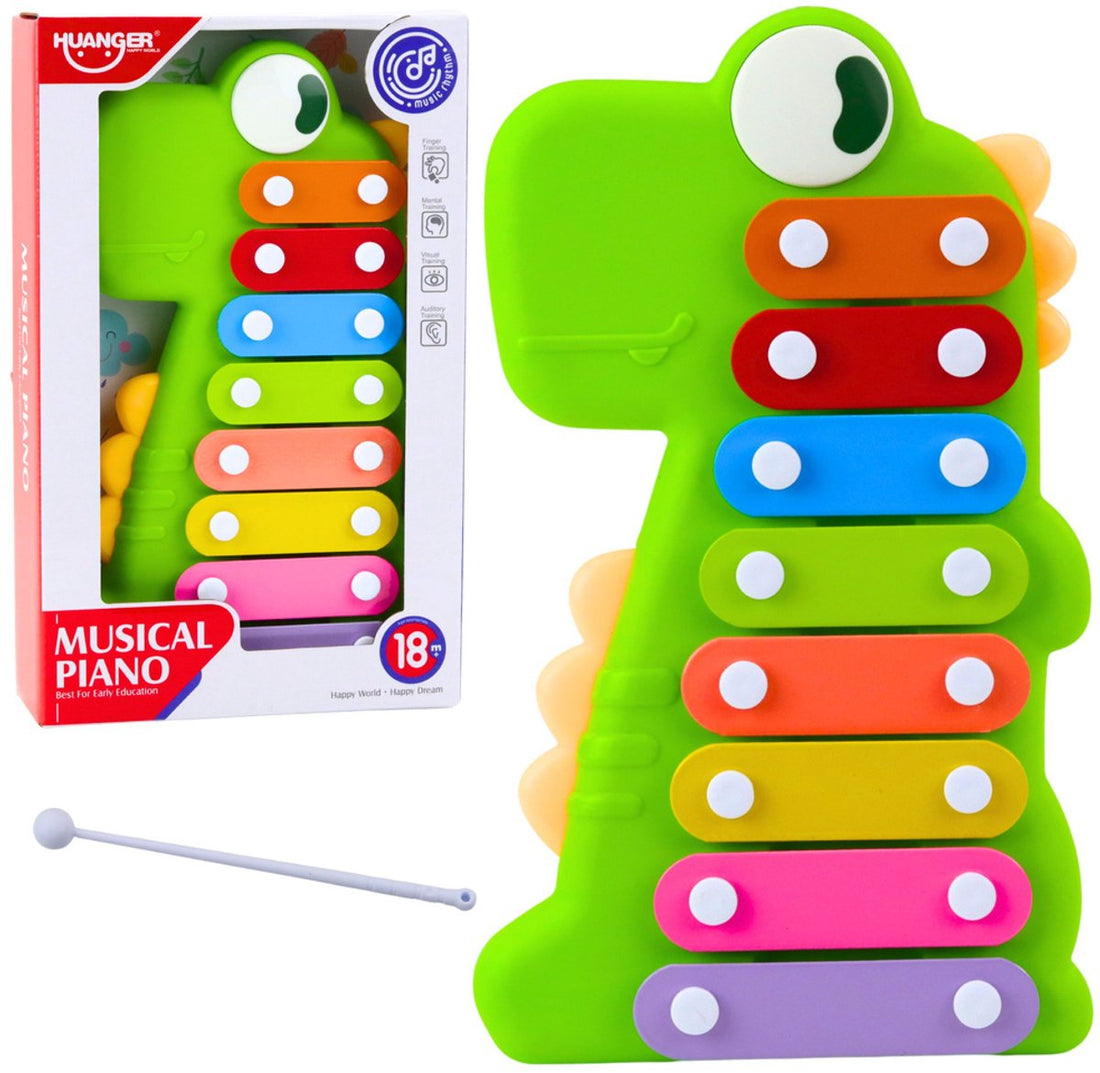 Xylophone Dinosaure - Instrument de Musique à 8 Notes pour Enfants - Jouet Musical Coloré - Jouet Éducatif pour Tout-Petits - Piano Musical -