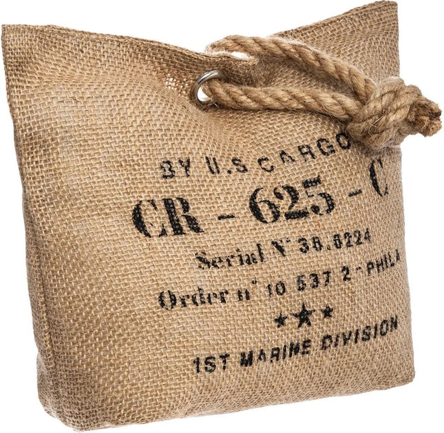 Atmosphera Türstopper Gewicht Lofty - 1 Kilo - Jute Beige - Polyester und Sand - 26 x 19 cm - Außen-/Innentüren