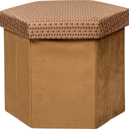 Atmosphera Pouf – Faltbar – Karamellbraun – 40x46cm