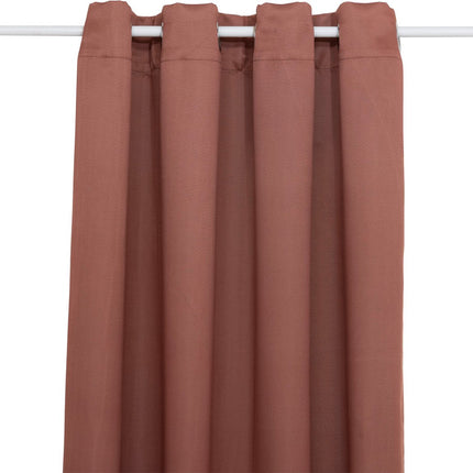 Atmosphera Verdunkelungsvorhang 135x240cm – Fertiggardinen mit Haken und Ringen – Terrakotta