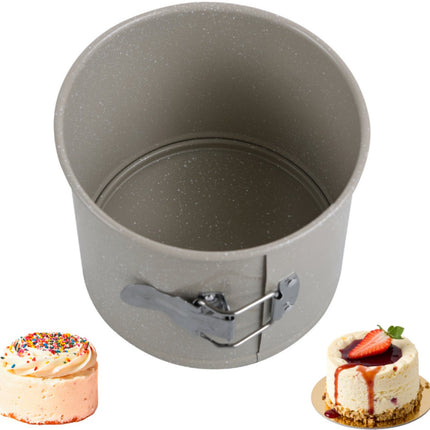 KingHoff KH-1980 Hohe Kuchenform - Rund - Durchmesser 16 cm, Höhe 13 cm - Marmor-Antihaftbeschichtung - Ofenfest bis 220°C - Backform - Kuchenform