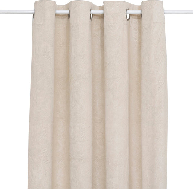 Atmosphera Fujo Samt Verdunklungsvorhang 135x260cm – Leinenbeige