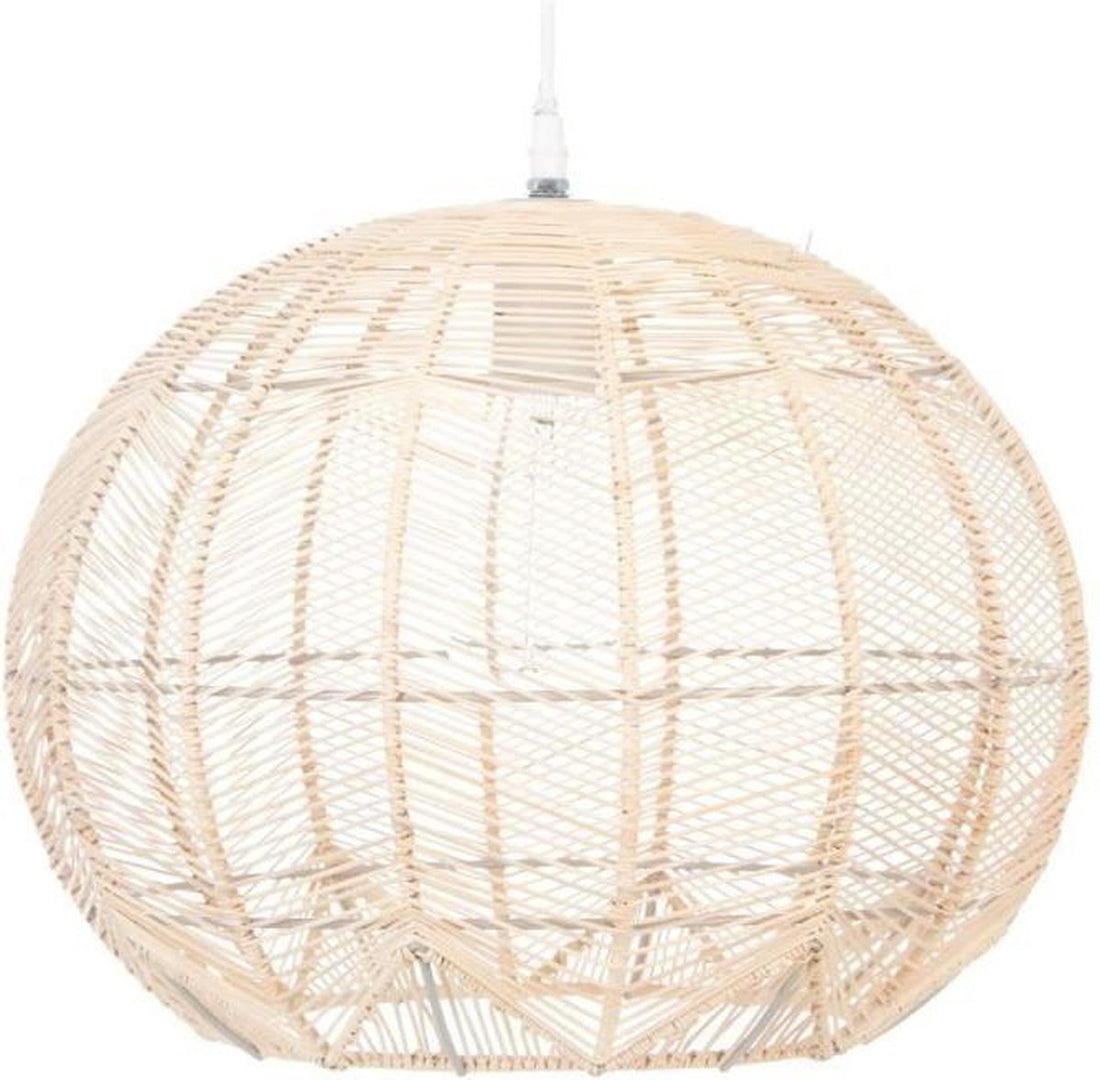 Atmosphera rotan hanglamp rond, beige – bolvormige kap, Ø 38 cm