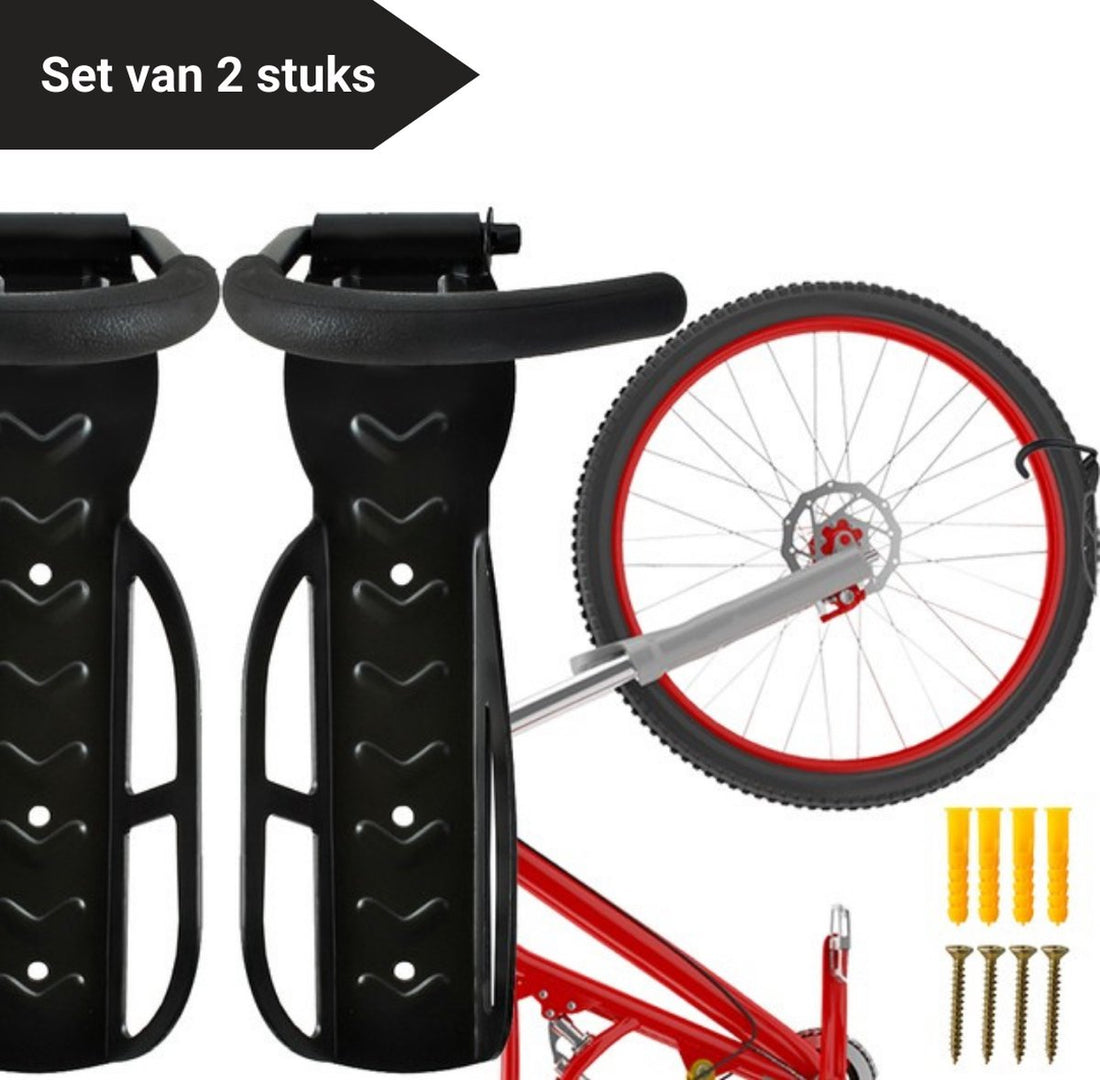 Système de suspension pour vélo 2x - Crochet à vélo - Support mural - Support de suspension - Support pour vélo - Porte-vélos