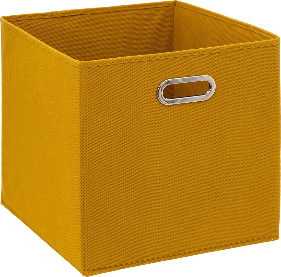 5Five opbergmand geel – opvouwbare kastmand, 31 x 31 x 31 cm, 29 liter