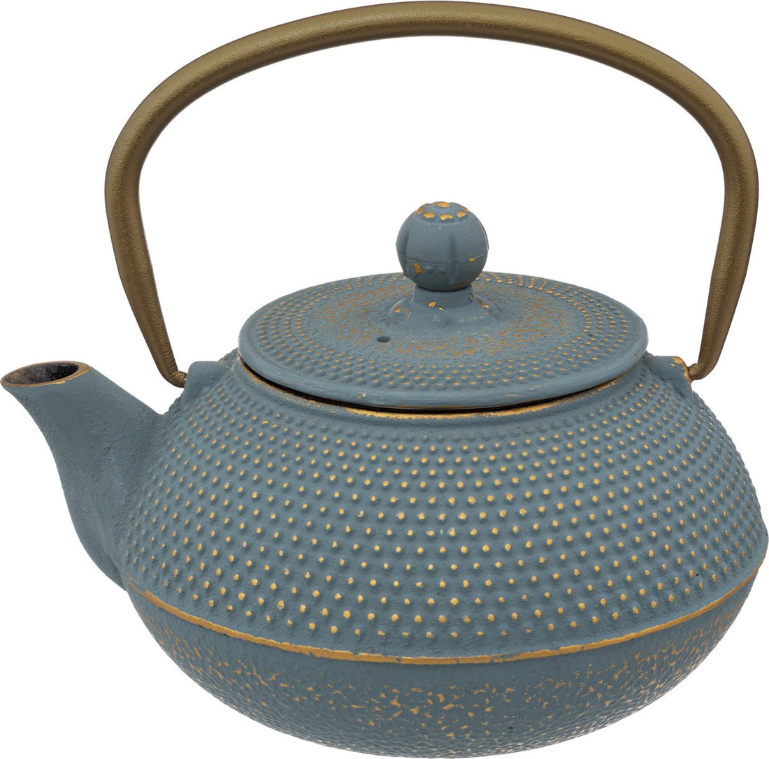 Secret de Gourmet gietijzeren theepot groen – met theefilter, 800 ml