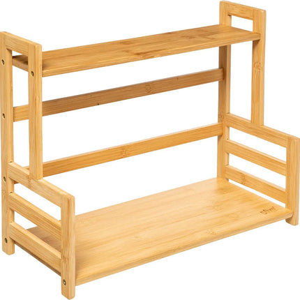 Zeller Gewürzregal/Ablageregal/Arbeitsplatten-Organizer stehend - 41 x 18 x 34 cm - Bambusholz