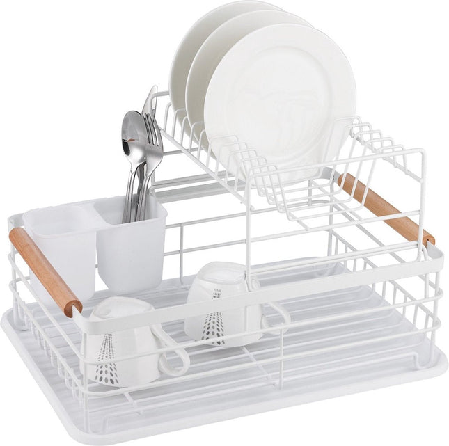 Kinghoff 1798 - Vaat droogrek - afdruiprek - met 2 niveaus - Wit