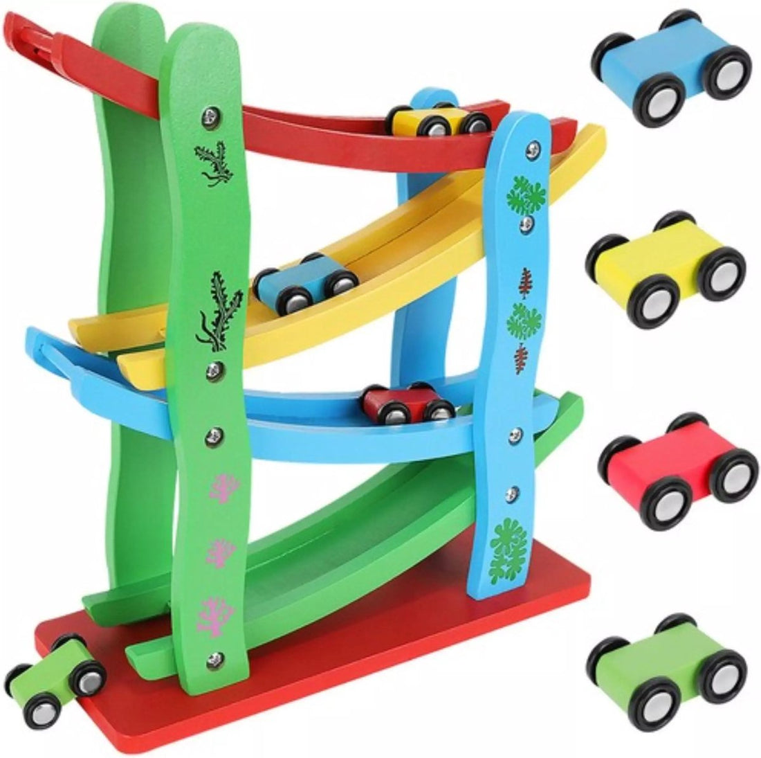 Kruzzel Wooden Slide Race Track: Classic and Educational Toy