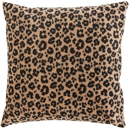 Lynra Zierkissen 40x40 cm - Polyester Kissen Leopardenmuster - Aufdruck Tierprint für Sofa oder Stuhl - Leopardenmuster - Tigerprint -