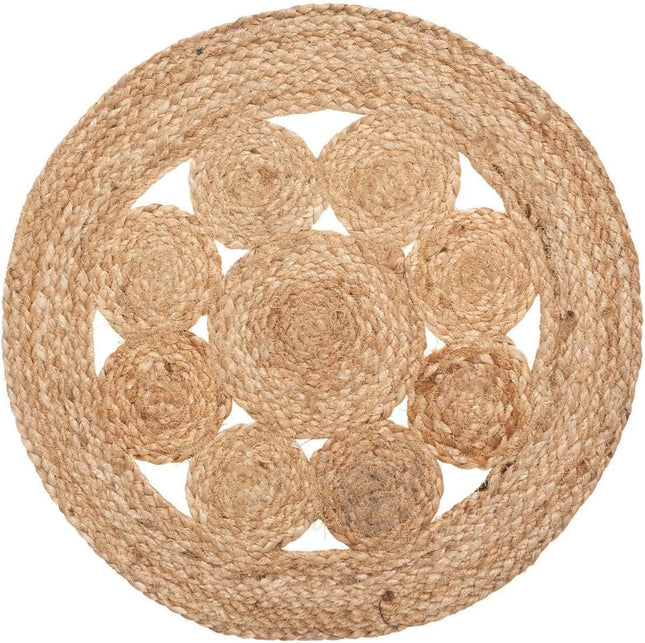 Atmosphera - Platzset Jute - Beige - Ø 38 cm - Sophie Nordinn® - Platzsets Abisko (Verlauf) - Unterleger Tisch - Unterleger Platzsets - Skandinavisches Design - Tischdekoration - Tischwäsche