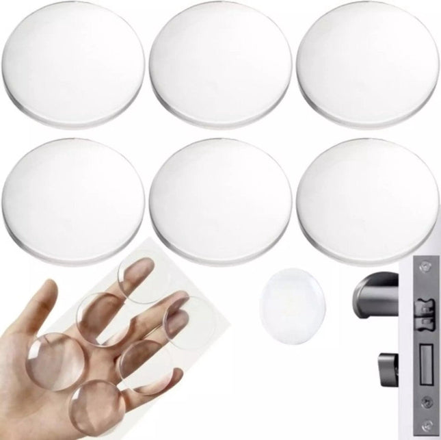 Ruhhy Transparente Silikon-Türstopper – 6 Stück