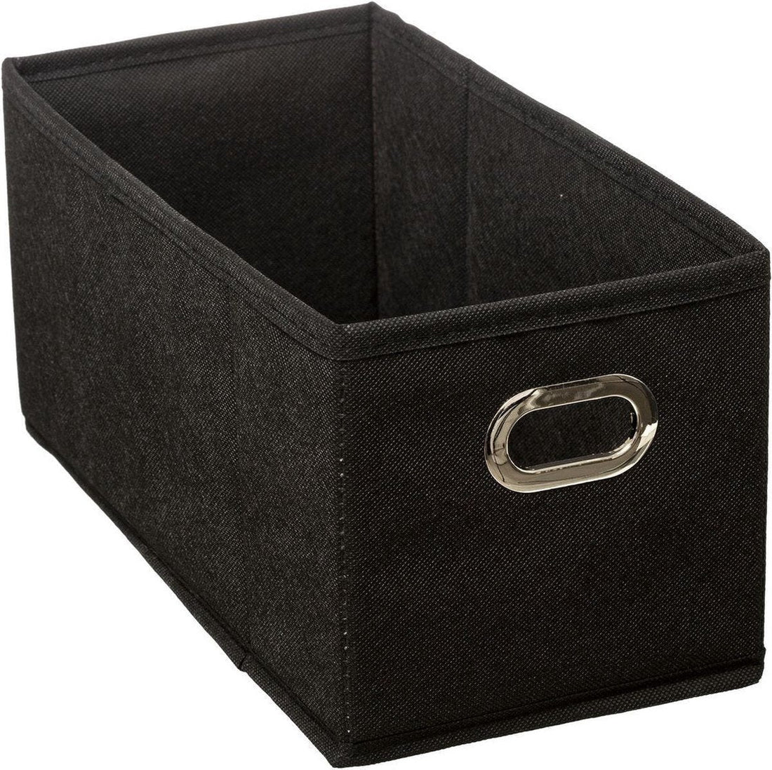 5Five kastmand zwart van linnen – opbergmand 7 liter, 31 x 15 x 15 cm