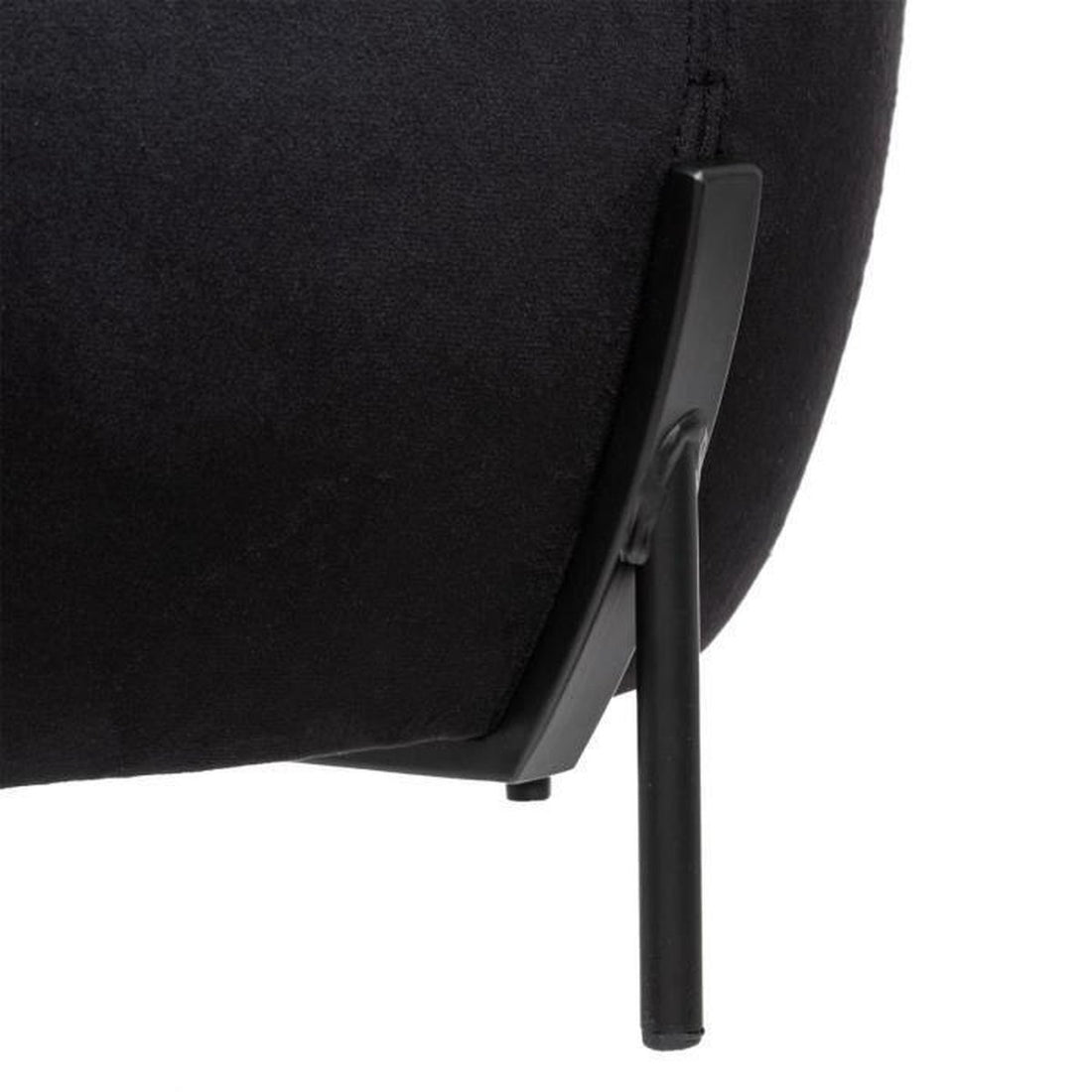 Pouf en velours noir