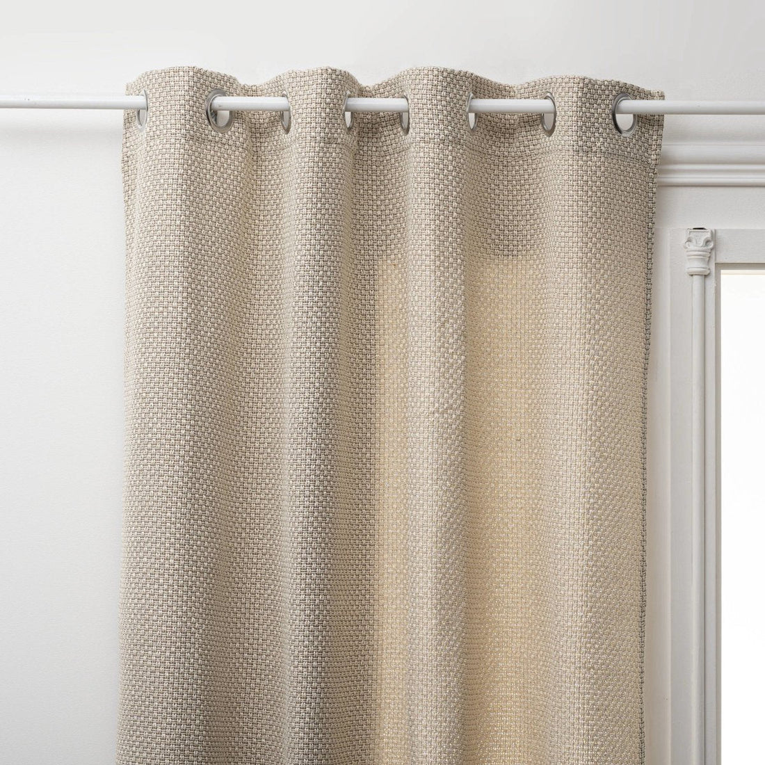 Rideau décoratif, aspect lin, polyester, 260 x 140 cm