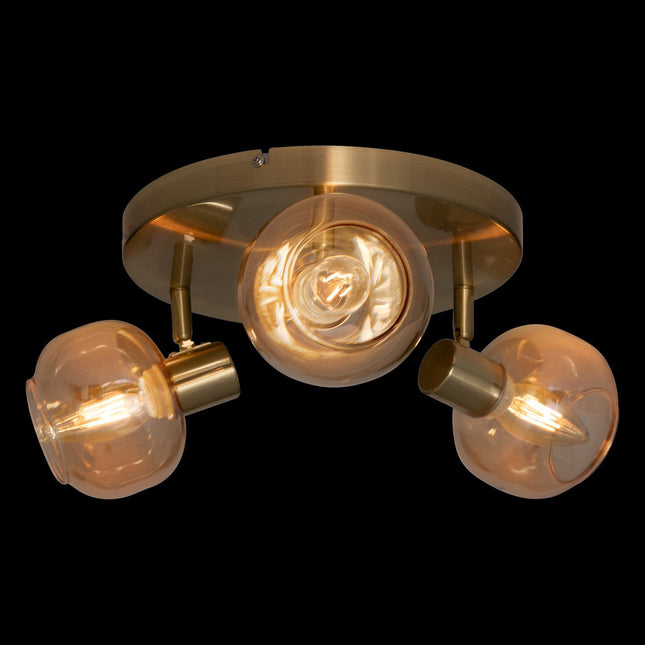 Atmosphera Pilia Deckenleuchte - Ø25xH16cm - Gold/Amber