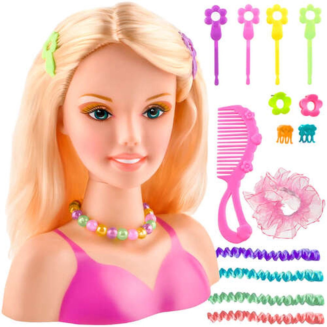 Tête à coiffer avec accessoires - coiffure - poupée - jouet