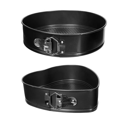 5five Backformen/Springformen – Metall – Schwarz – 2er-Set