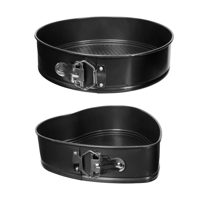 5five Backformen/Springformen – Metall – Schwarz – 2er-Set