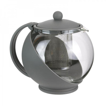 SAVEUR ET DEGUSTATION - Theepot met filter - theepot glas - Theekan met RVS Filter - 1.L - Grijs