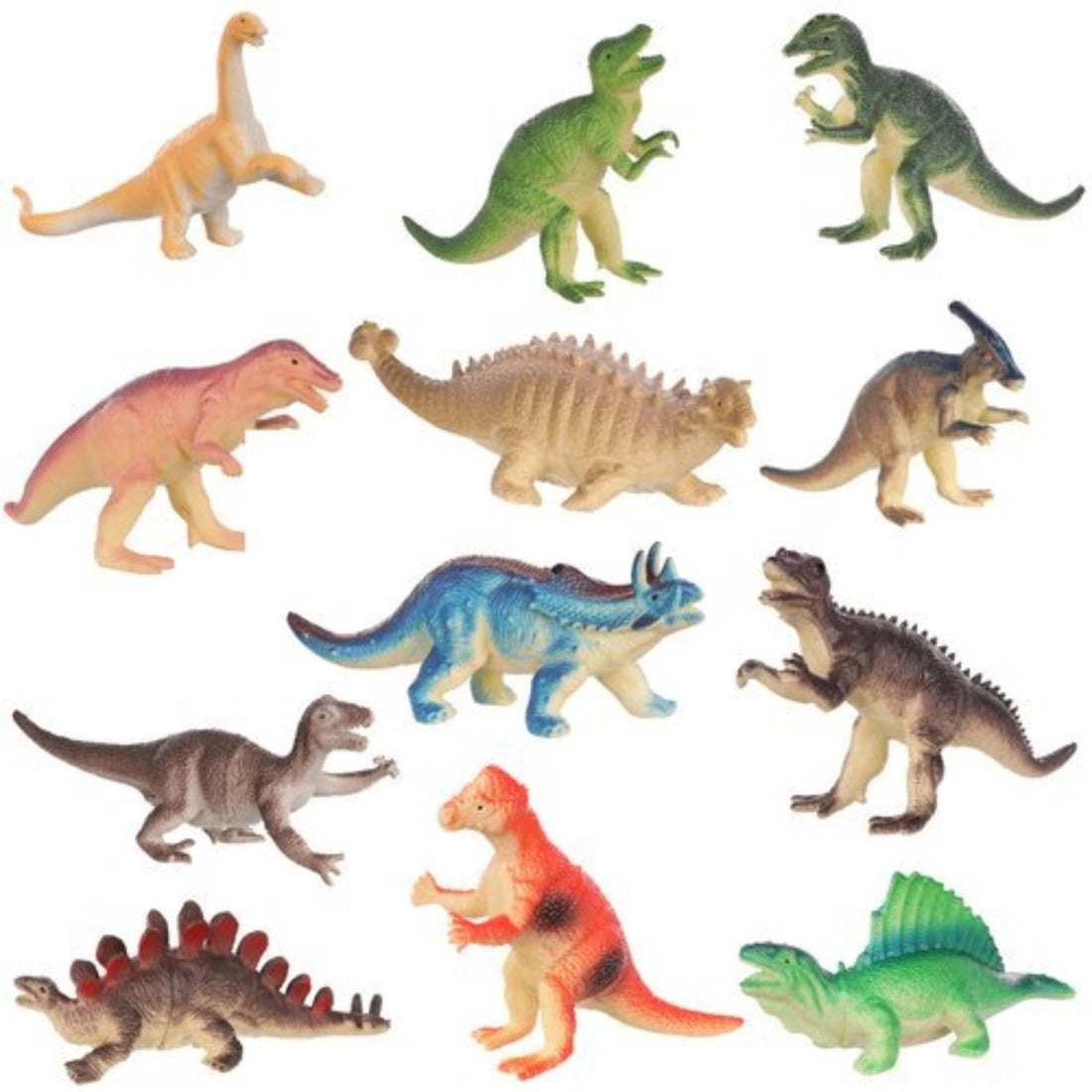 Kruzzel Dinosaur Toy Figures Set of 12 - Discover Prehistory