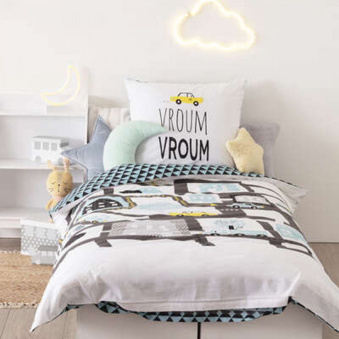 car / road duvet cover. 140x200cm incl. pillowcase
