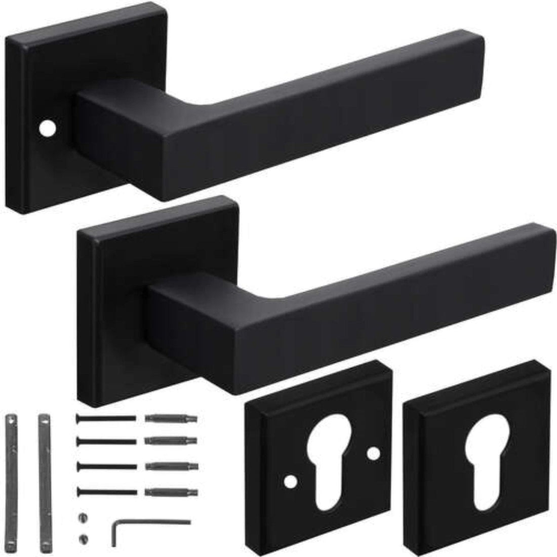Ruhhy Black Matte Door Handle for Interior Doors - Stylish and Functional
