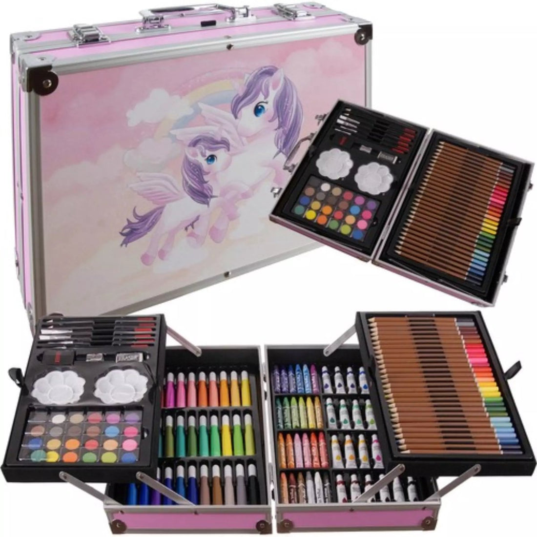 Set de peinture Maaleo dans une mallette Licorne - La créativité en 145 pièces