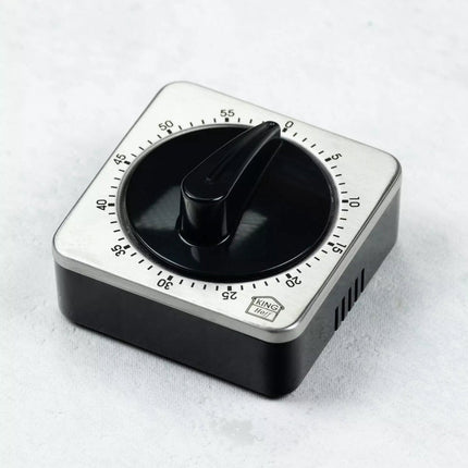 KINGHoff Mechanische Keukenwekker - Magnetische RVS Kooktimer met Draaiknop - 60 Minuten - Kookwekker - KH1676