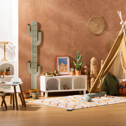 Atmosphera Kinder-Wachstumsmesser Kaktus – Kinder-Messlatte – B29xH140cm – Grün