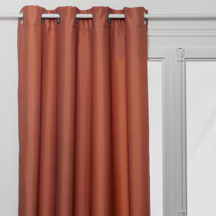 Atmosphera Thermovorhang 140x260cm - Gardine Fensterdekoration - Fertiggardinen mit Haken Ringen - Terrakotta