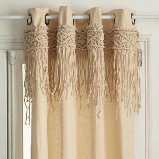 Vorhang-Makramee Ritual 140x260, beige, Marke Atmosphera Créateur d'intérieur