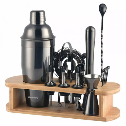 Klausberg 7582 - Barset - Cocktailset - Bartending - 16-teilig - Schwarz