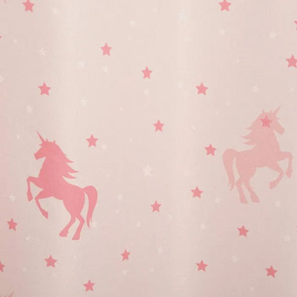 ATMOSPHERA Rosa Verdunklungsvorhang mit Glow-in-the-Dark-Einhörnern 140 x 250 cm